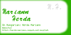 mariann herda business card
